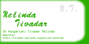 melinda tivadar business card